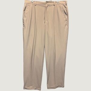 2037 |‎ Nike Golf Dri-FIT Pleated Performance Khaki Pants Tan Mens 36x32